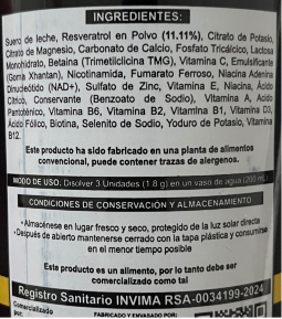 Resveratrol + NAD® – Recupera tu Juventud 100 tabletas